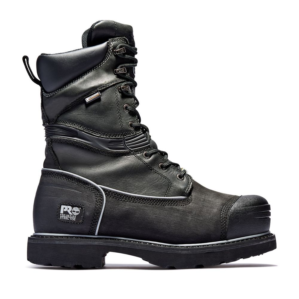 Bocanci Pro Timberland Barbati Negrii - 10\" Gravel Pit Steel Toe Mining - Romania - WCAGJE762